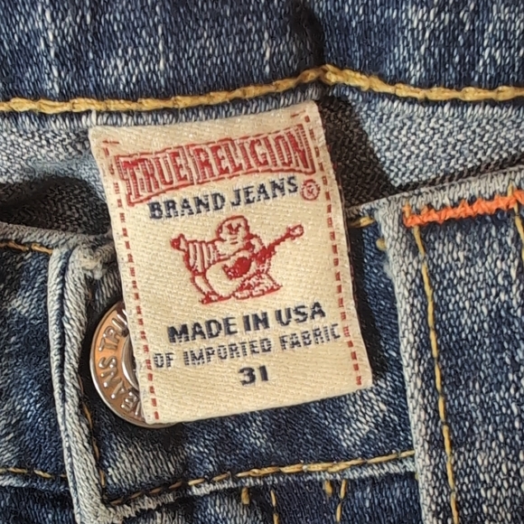 True Religion Blue Flare Jeans 'Joey' 31X32 - Picture 2 of 9